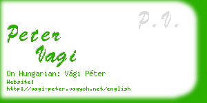 peter vagi business card